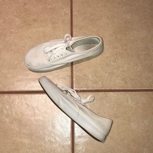 White Low Top Vans